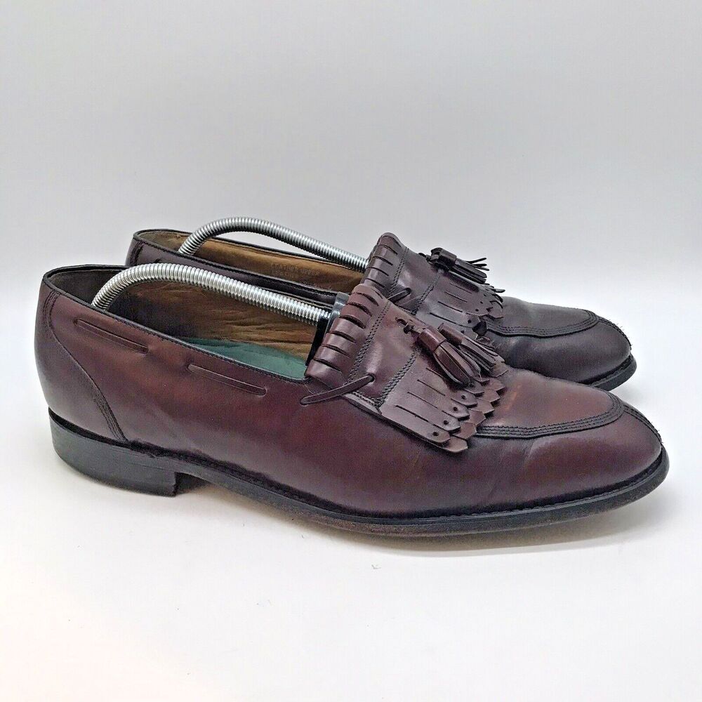 Hanover Master Flex 2518 Loafers Burgundy Leather Tassel Kiltie Shoe Mens 13 D/B